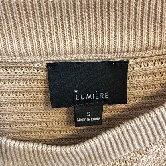 Pink Ribbed Knit Cropped Sweater - Picture 4 of 4